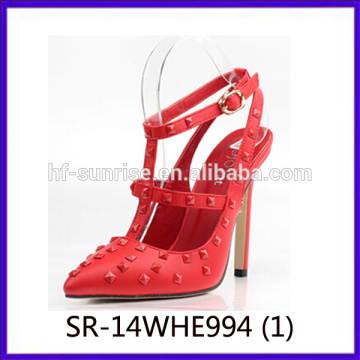 Sapatas &quot;sexy&quot; vermelhas do salto alto calçados modernos do salto alto sandálias forma sapatas do salto alto das meninas